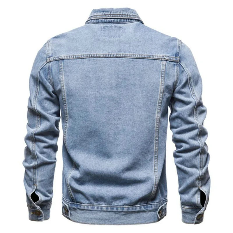 Nuova Giacca Jeans Uomo Casual Da Lavoro Autunno 2026 Vestibilità Ampia Versatile Giovanile Tinta Unita Denim