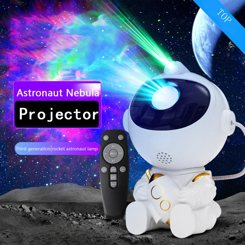 Proiettore LED Galassie Stellate Luce Notturna Astronauta Cielo Stellato Camera Letto Regalo Bambini Lampada Atmosfera