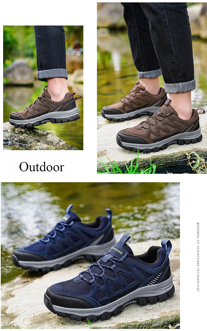 Scarpe Da Trekking Grandi Da Uomo Per Lavoro All Aperto Comode E Resistenti All Usura Sneakers Casual Traspiranti