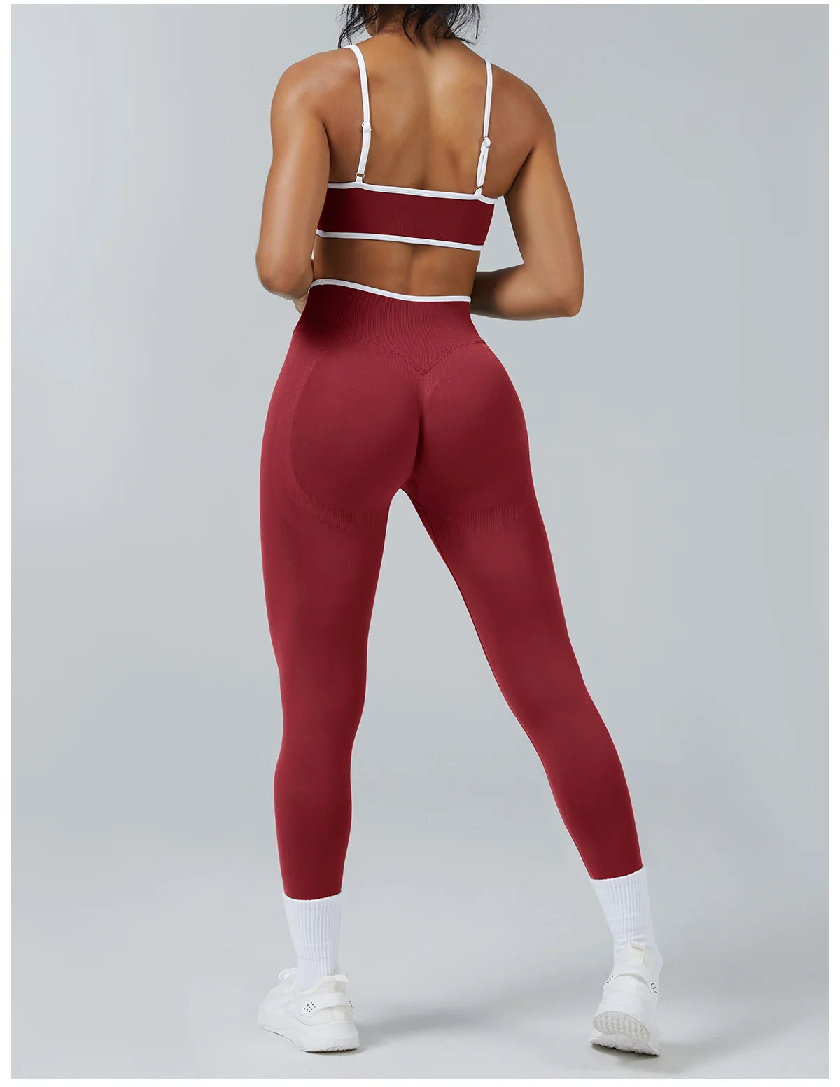 Set Fitness Da Donna 2 Pezzi Leggings Vita Alta Senza Cuciture E Reggiseno Sportivo Per Yoga Palestra Cardio Estivo