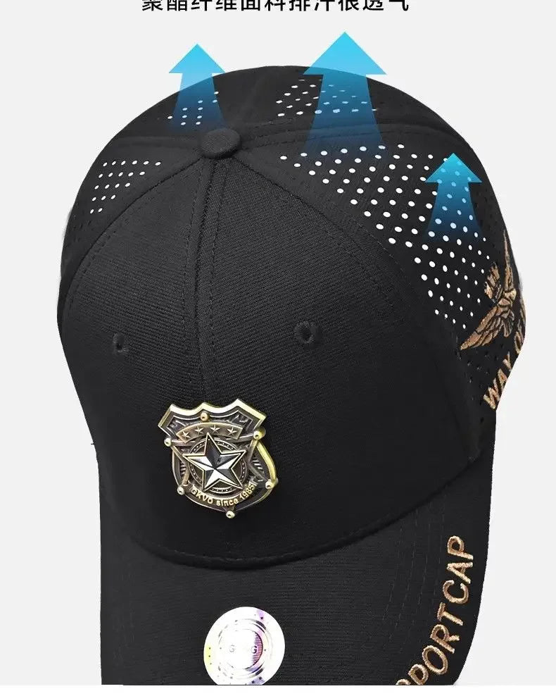 Cappello Da Uomo Estate Outdoor Con Grande Circonferenza Berretto Da Baseball Con Stella A Cinque Punte Alta Qualità