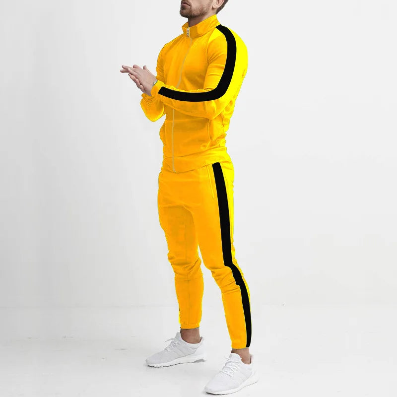 Tuta Sportiva Uomo Casual Autunno Inverno Colori Dell Abbigliamento Maschile Moderno