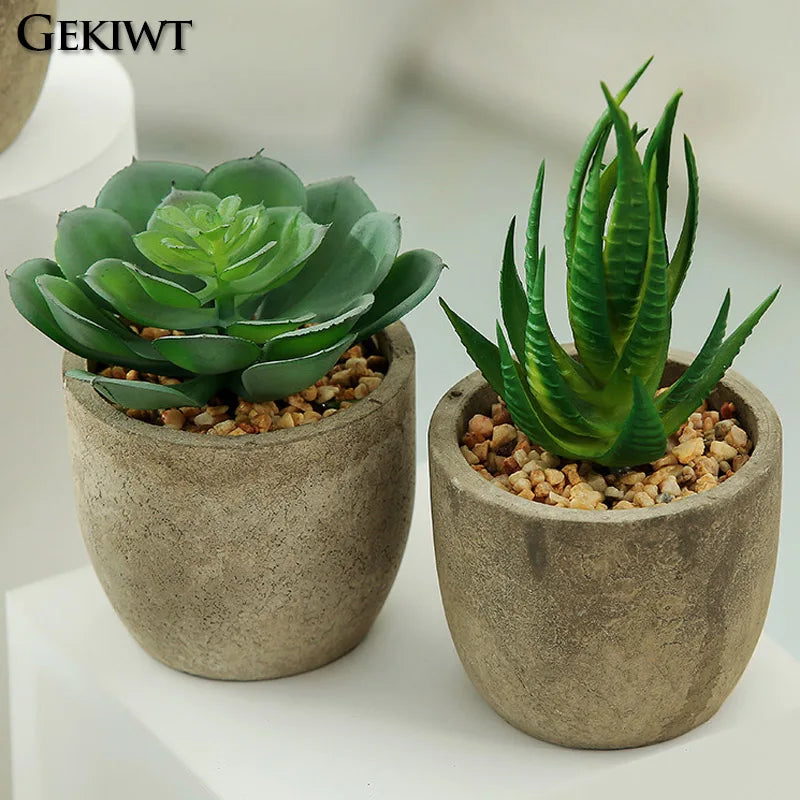 Mini Piante Succulente Artificiali Sempreverdi In Vaso Piccolo Per Ufficio Casa Decorazioni Da Tavolo Fiori Finti