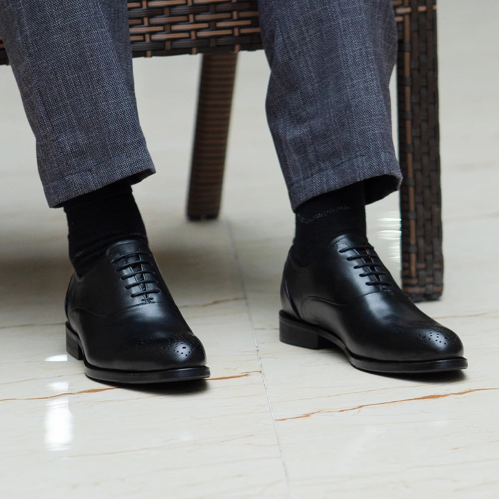 Scarpe Oxford Da Uomo In Vera Pelle Stile Classico Italiano Con Lacci Per Matrimonio Ufficio Aziendale Nere E Marroni