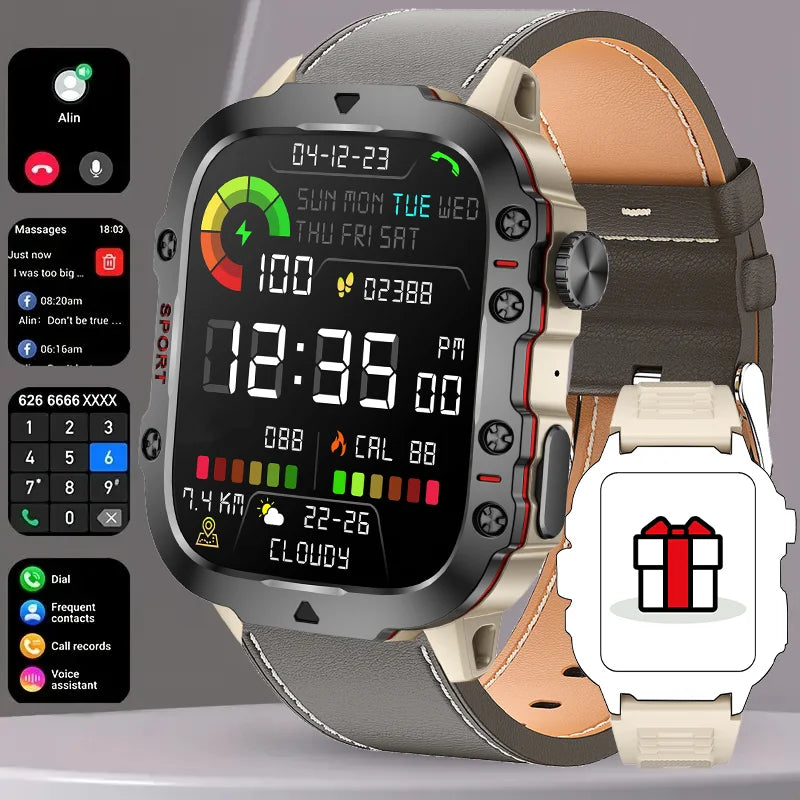 Orologio Fitness Con Schermo Da 1,96 Pollici 3ATM Chiamate Bluetooth Impermeabile Frequenza Cardiaca