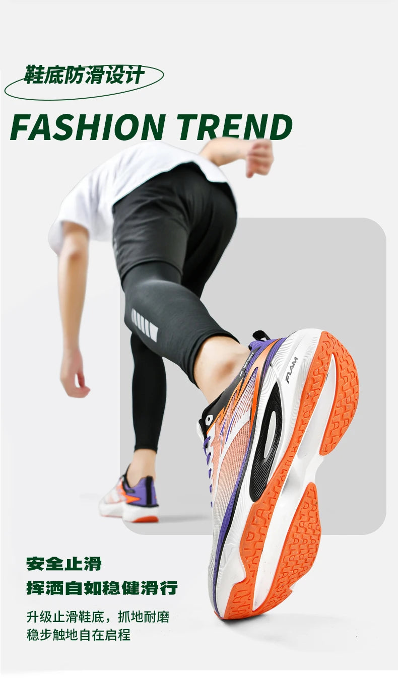 Scarpe Da Corsa Marathon Uomo Traspiranti Leggere Con Cuscino Aria Antiscivolo In Carbon Board