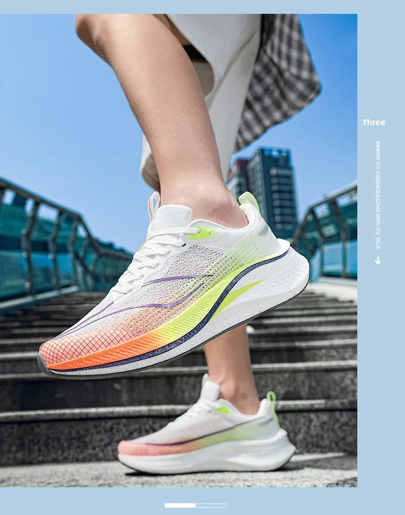 Scarpe Da Corsa Ultra Leggere E Traspiranti Con Piastra In Carbonio Per Uomo E Donna Da Competizione Comode Elastiche