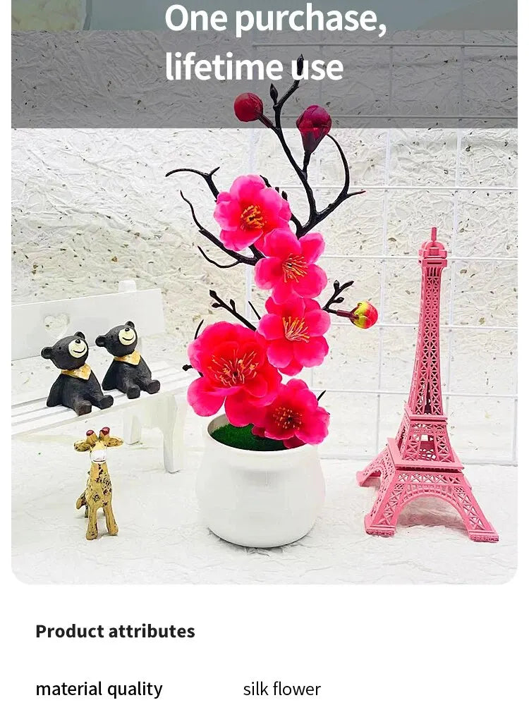 Piante Artificiali Bonsai Piccolo Albero In Vaso Simulazione Decorazione Casa Tavolo Fiori Finti Giardino Hotel