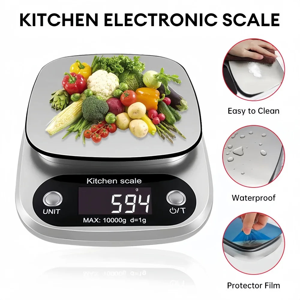 Bilancia Da Cucina Digitale 10 Kg Alta Precisione Con Display LCD Portatile Per Cibo Gioielli Cuochi Appassionati