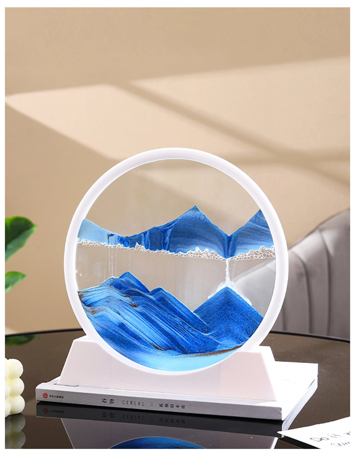Clessidra Liquida 3D Arte Sabbia In Movimento In Vetro Regalo Originale Decorazione Per Casa E Ufficio