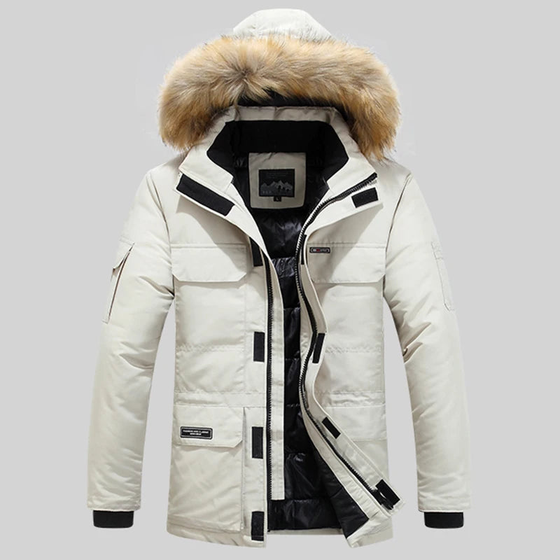 Parka Da Uomo Invernale Caldo Antivento Con Cappuccio Rimovibile Giacca All Aperto Comfort Casual
