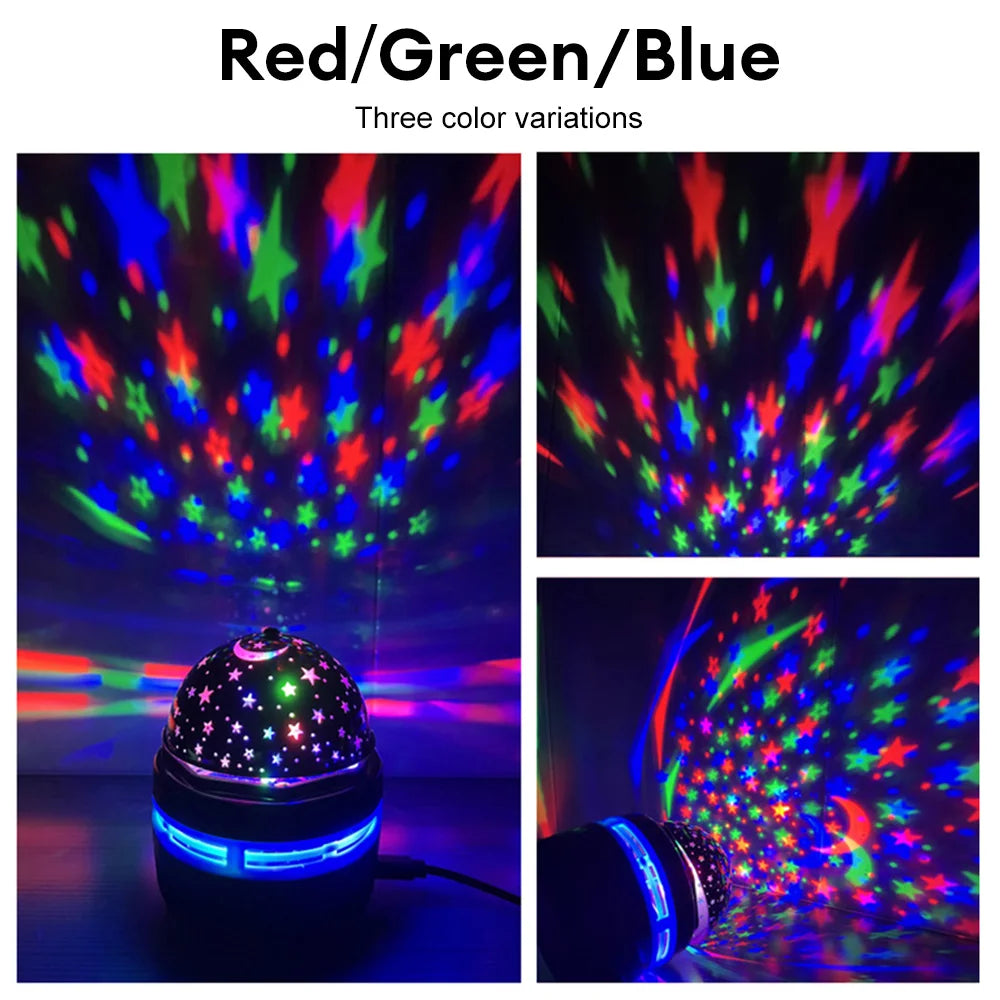 Luci Del Cielo Stellato A LED USB 5V Notturne Per Camera Da Letto Proiettore Atmosfera Decorativa Girevole A 360 Gradi
