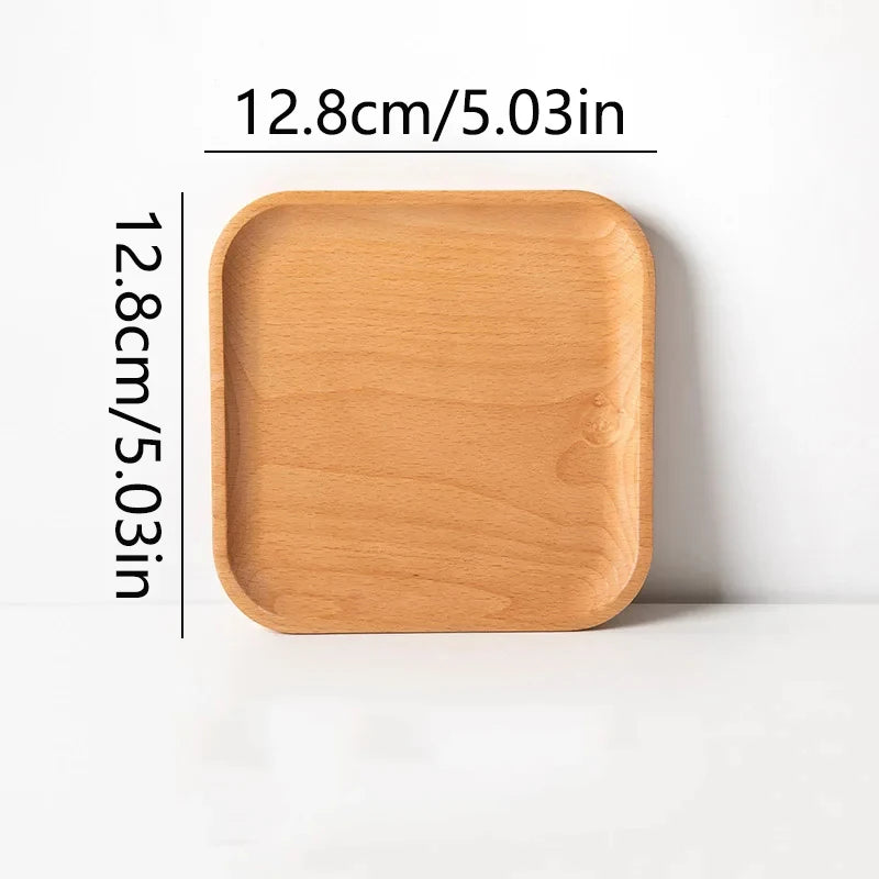 Vassoio Per Gambo Di Grano Rotondo Dessert Piatto Legno Massello Resistente Al Calore In Stile Giapponese Per Tè E Caffè