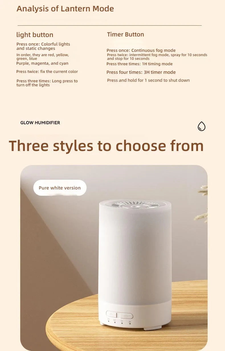 Umidificatore Diffusore Di Oli Essenziali Con Venature Del Legno Spruzzatore Automatico LED Per Profumo Camera Da Letto