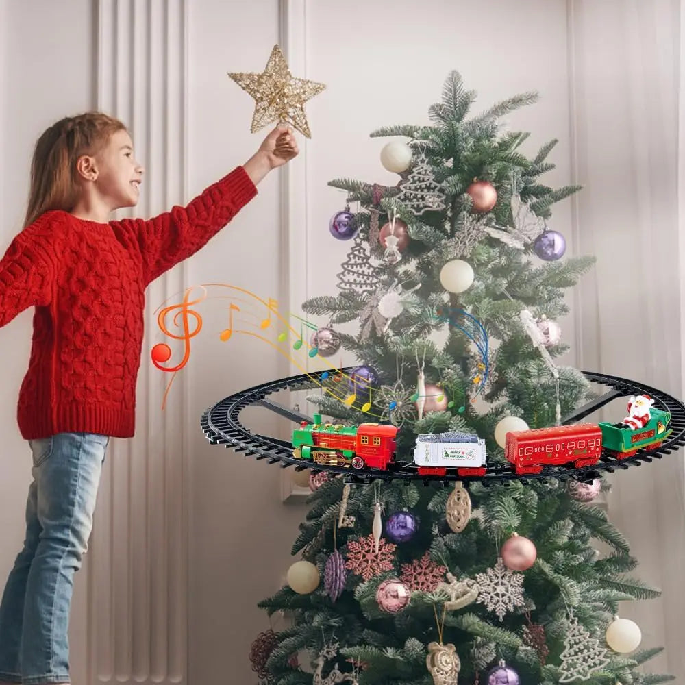 VATOS Set Di Treni Natalizi Sospesi Luminosi E Sonori Per Albero Di Natale Regalo Per Bambini Decorazione