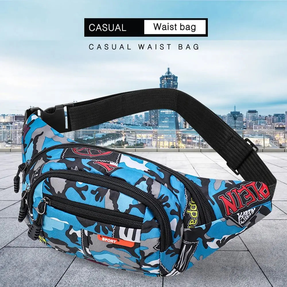 Marsupio Impermeabile Da Esterno In Tela Alta Capacità Stile Coreano Per Sport All Aperto Banana Bag Uomo Donna