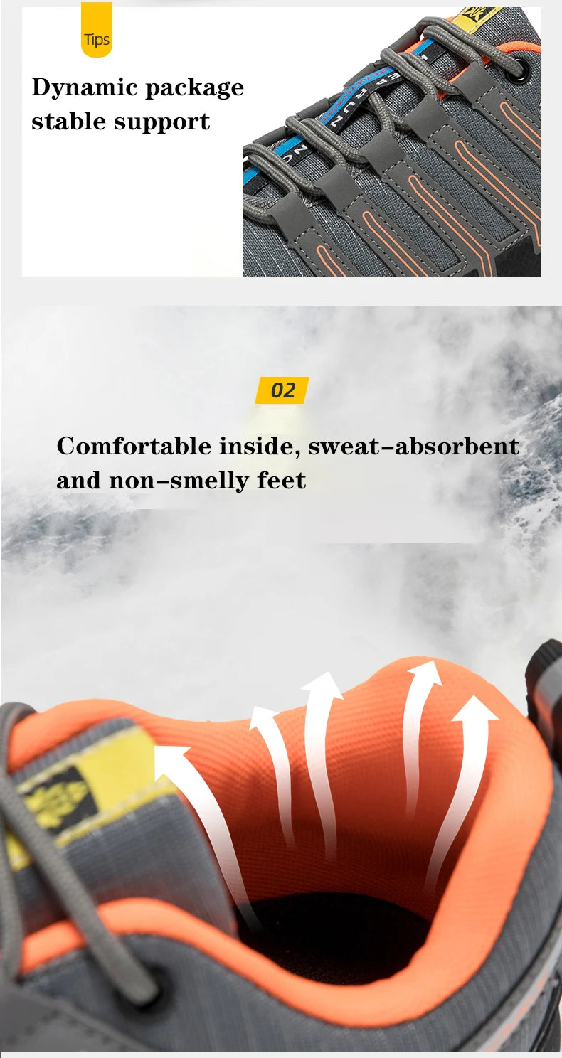 Scarpe Da Trekking Impermeabili Uomo Traspiranti Da Esterni Viaggio Allenamento Tattiche Ciclismo Senza Serratura