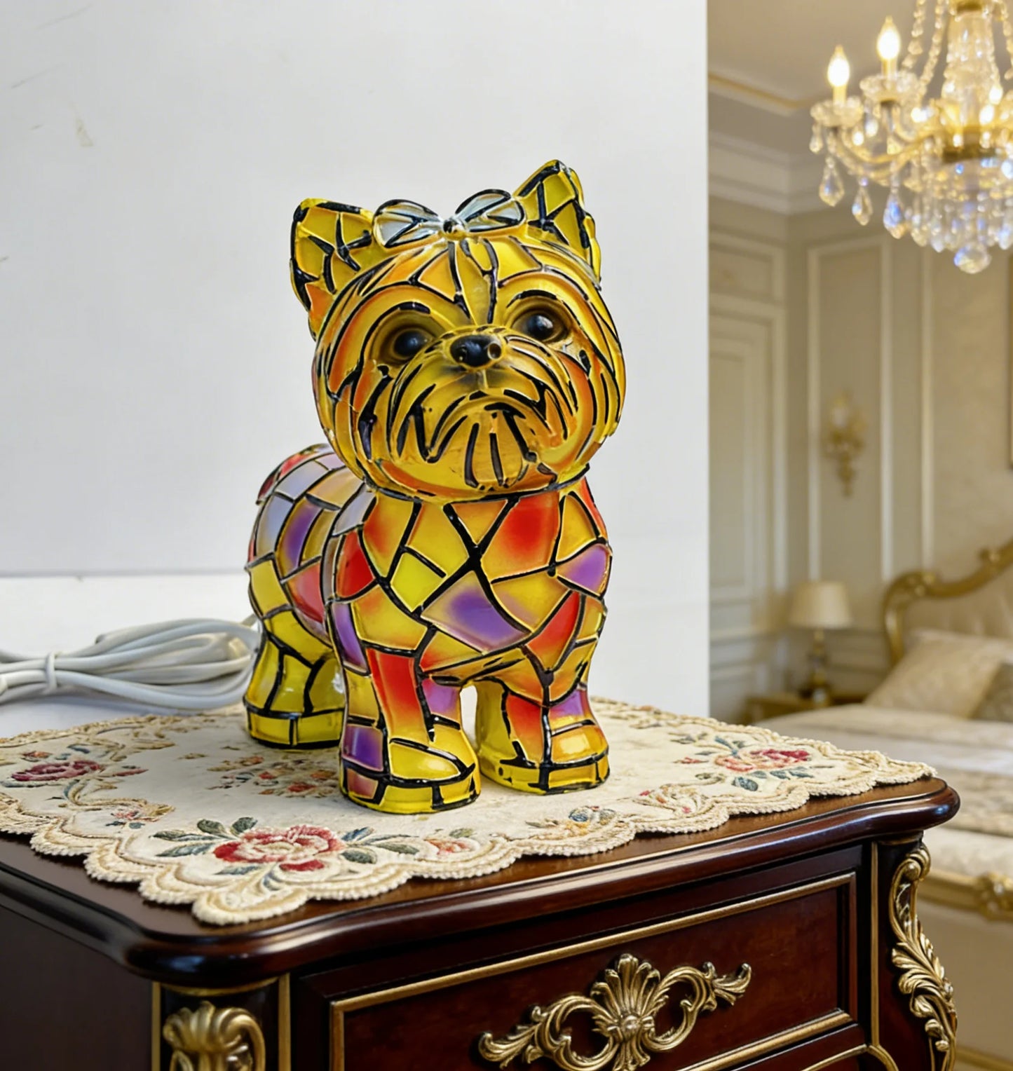 Divertimento Unico Artistico Carino A Forma Di Cane Ornamento Decorativo Luce Notturna Moderna Illuminazione Atmosferica