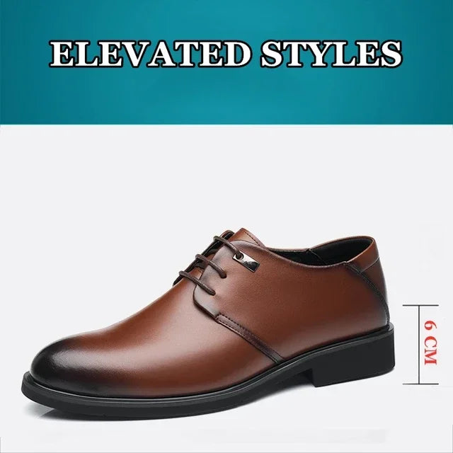 Scarpe Da Uomo Con Aumento Altezza 6 Cm Traspiranti Con Soletta Invisibile Per Uso Quotidiano