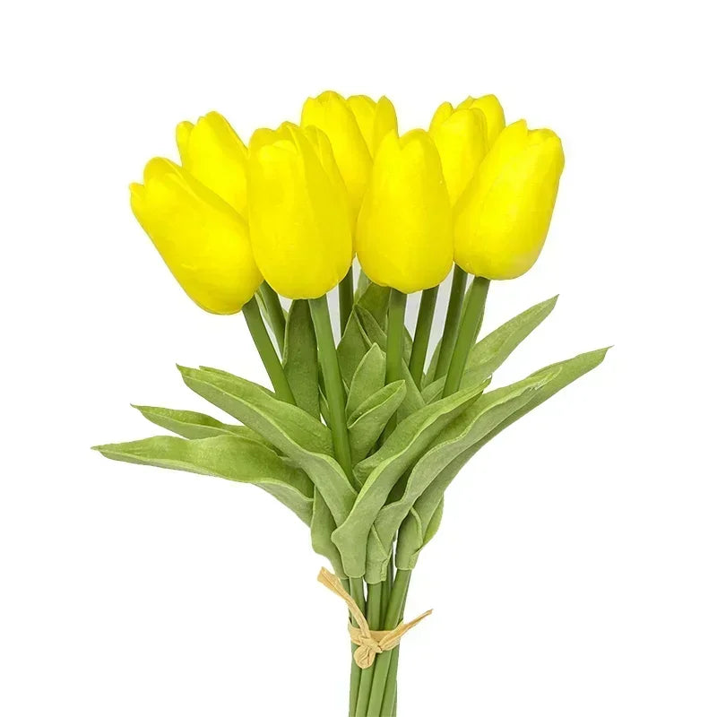 10 pezzi di fiori artificiali di tulipano, bouquet al tocco reale, fiori finti, decorazione per forniture di nozze, decorazioni per la casa, fiori di San Valentino