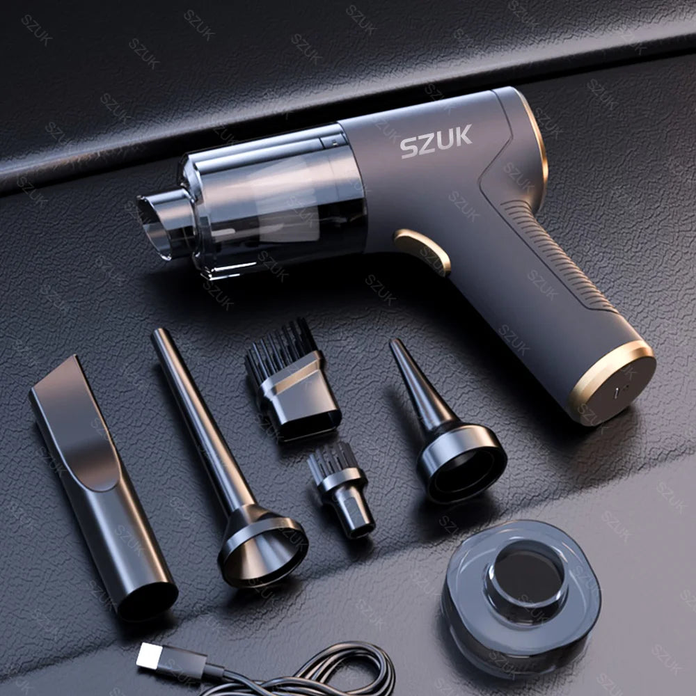 Szuk 98000PA Mini Aspirapolvere Per Auto Potente Pulizia Forte Aspirazione Palmare Wireless Portatile