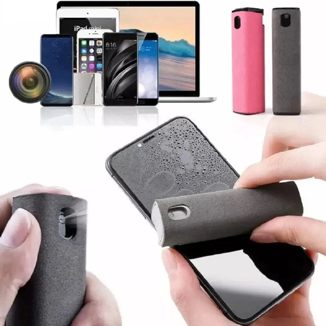 Detergente 2 In 1 Per Schermo Del Telefono Spray Portatile Con Panni In Microfibra Per Pulizia Touch Screen E Vetro