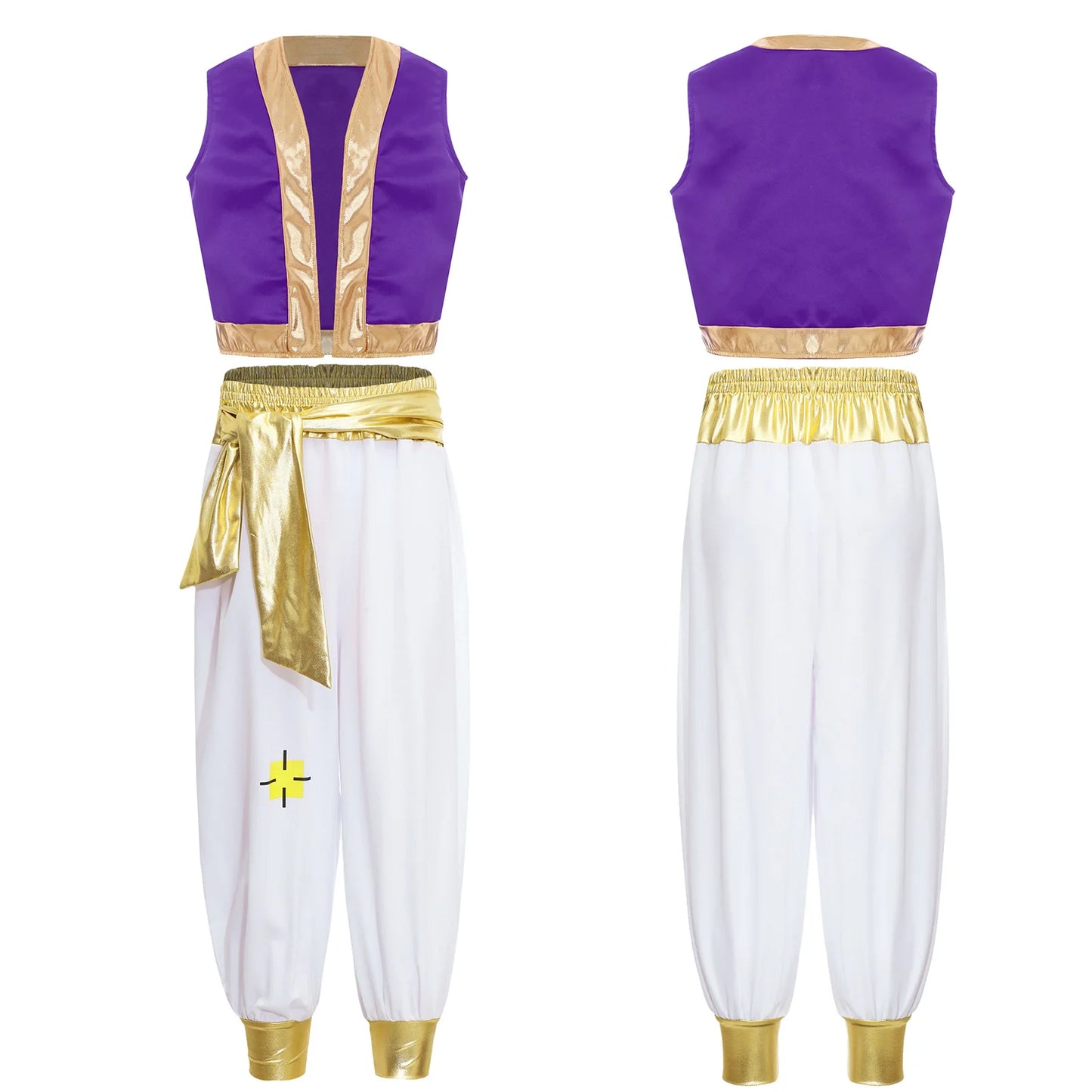 Costume Da Principe Arabo Per Ragazzi Cosplay Con Gilet E Pantaloni Harem Completo Per Halloween Carnevale Teatrali