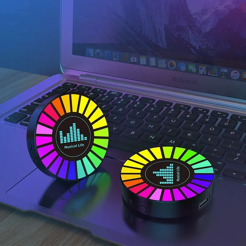 Lampada Magnetica Per Aromaterapia RGB Rotonda Ricaricabile Per Presa D Aria Auto O Stanza