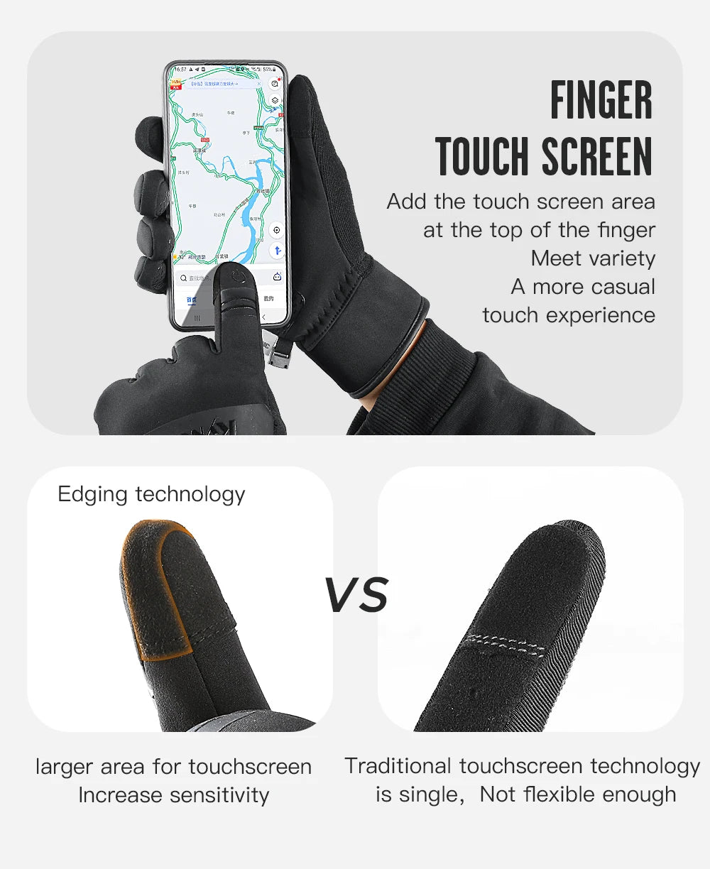 Guanti Invernali Da Ciclismo Esterno Impermeabili Antivento Con Touch Screen Per Moto Sci Equitazione Universali 3M