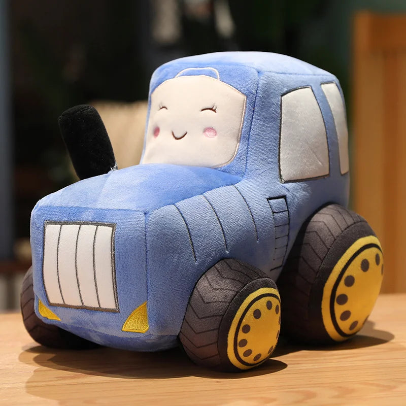 Simulazione Trattore Escavatore Giocattoli Di Peluche Per Auto Kawaii Morbido Cuscino Veicoli Regalo Natale Bambini
