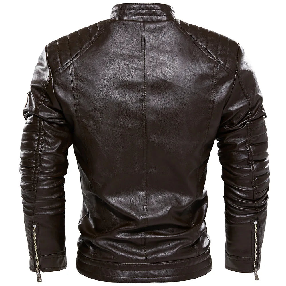 Giacca In Pelle Da Uomo Moto Blazer Streetwear Capispalla Moda Uomo Nuova Trend Esclusiva