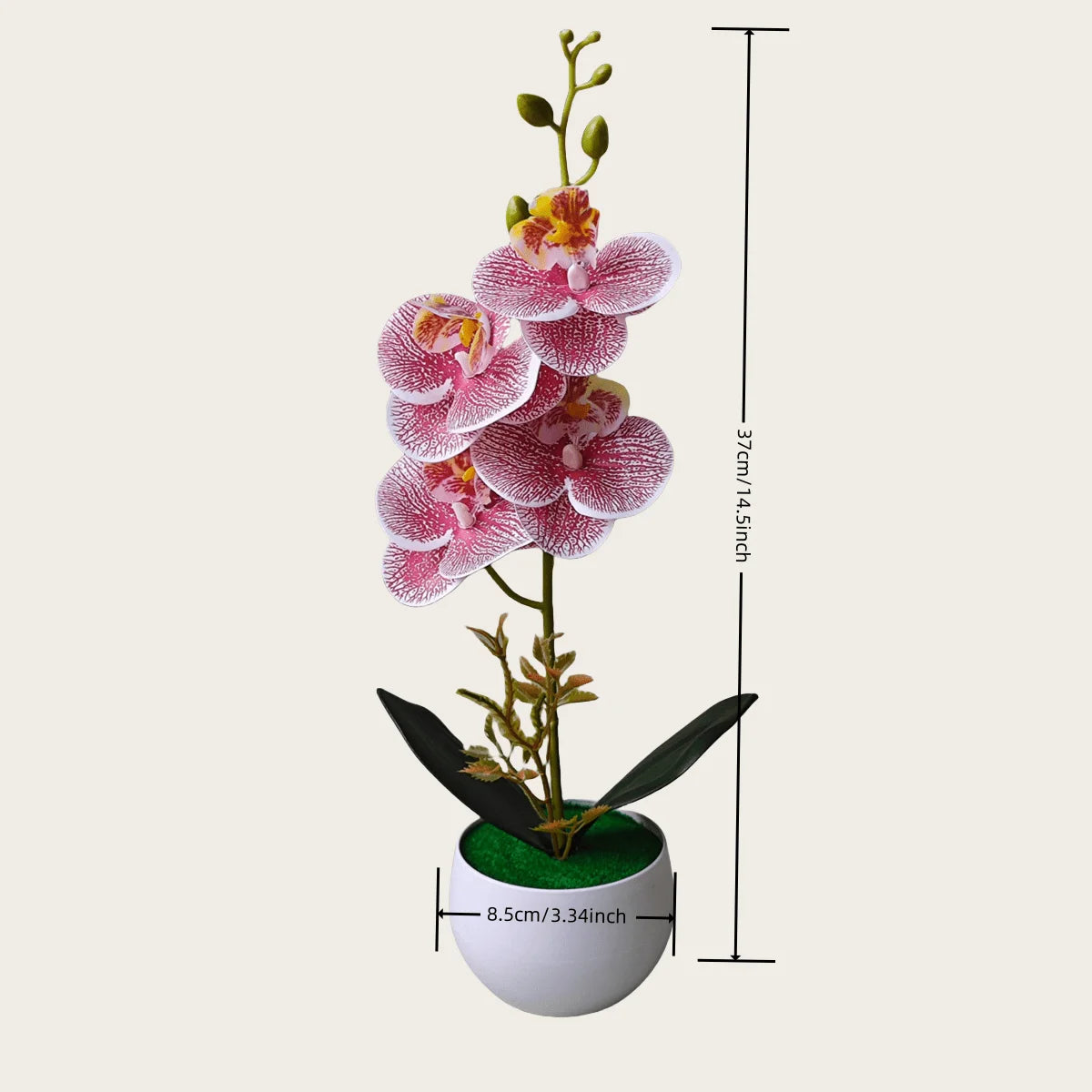 Pianta In Vaso Di Orchidea Artificiale Realistica Con Vaso Di Plastica Per Decorazione Centrotavola Tavolo Per Ufficio