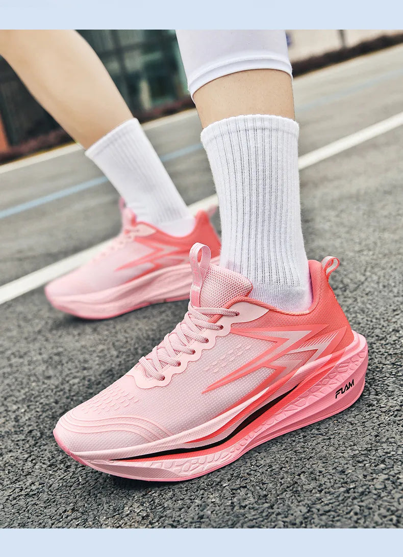 Scarpe Da Corsa Maratona Traspiranti Leggere Con Piastra Carbonio Antiscivolo Sneakers Atletiche Uomo Donna