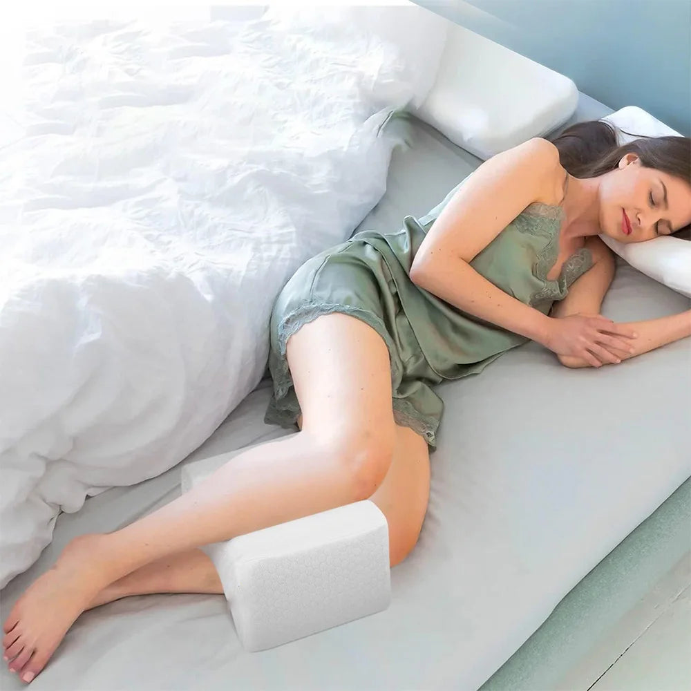Cuscino Per Ginocchia In Memory Foam Con Cintura Laterale E Fodera Lavabile Per Dormire Comodo