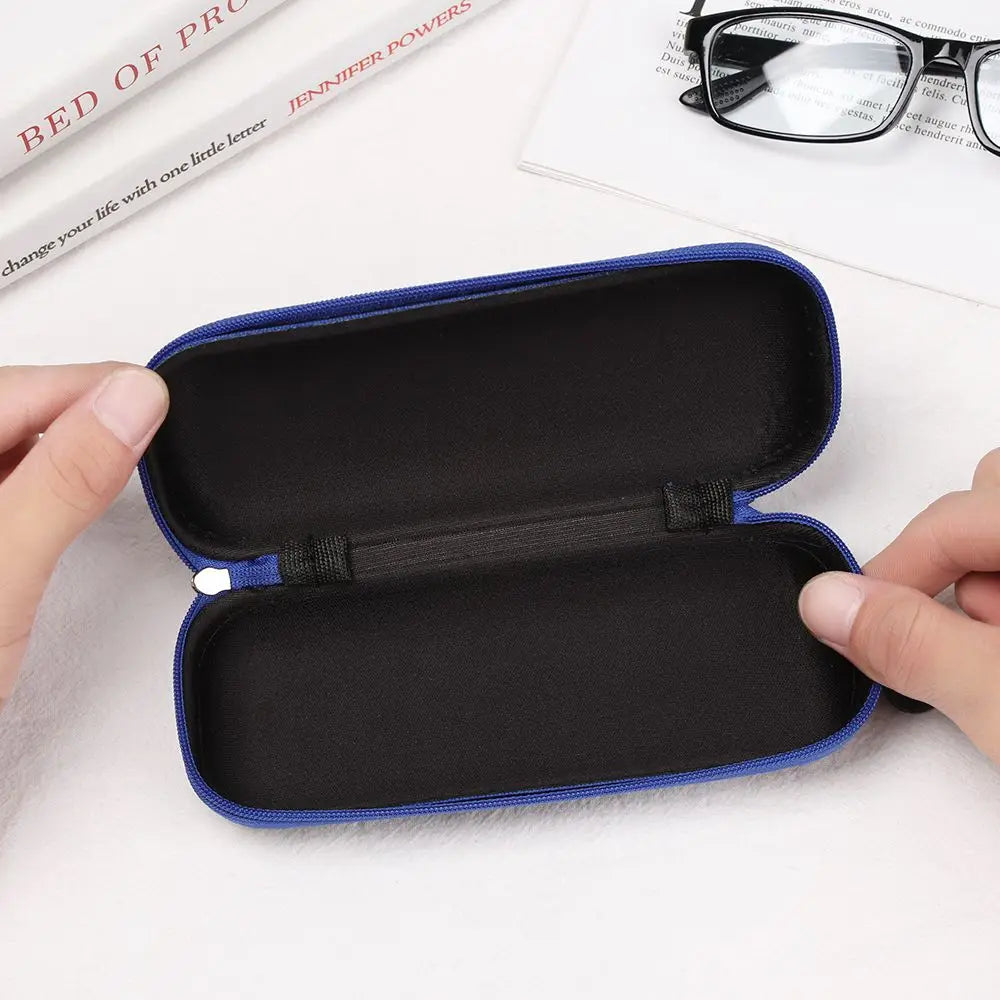 Custodia Per Occhiali In Denim Con Cerniera Scatola Portatile Per Occhiali Da Sole E Da Lettura
