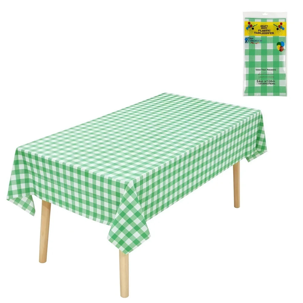 Copritavolo In Plastica A Quadri E Tovaglia Rettangolare Monouso Per Picnic E Decorazioni Per Feste Di Compleanno