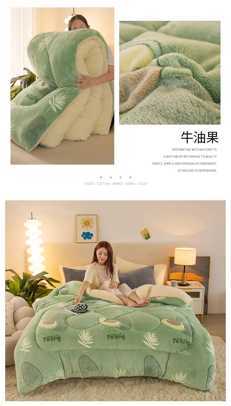 Coperta Super Spessa Inverno Autunno Taglia Queen Peluche Antistatica Morbida Confortevole Pile Coral Fleece Poliestere
