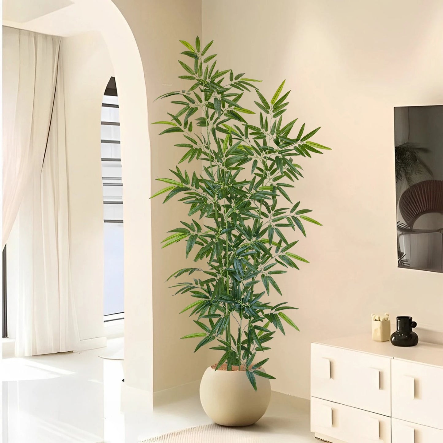 Bambù Artificiale Verde Grande Altezza Regolabile Da 160 A 210 Cm Per Decorazione Giardino E Ambienti
