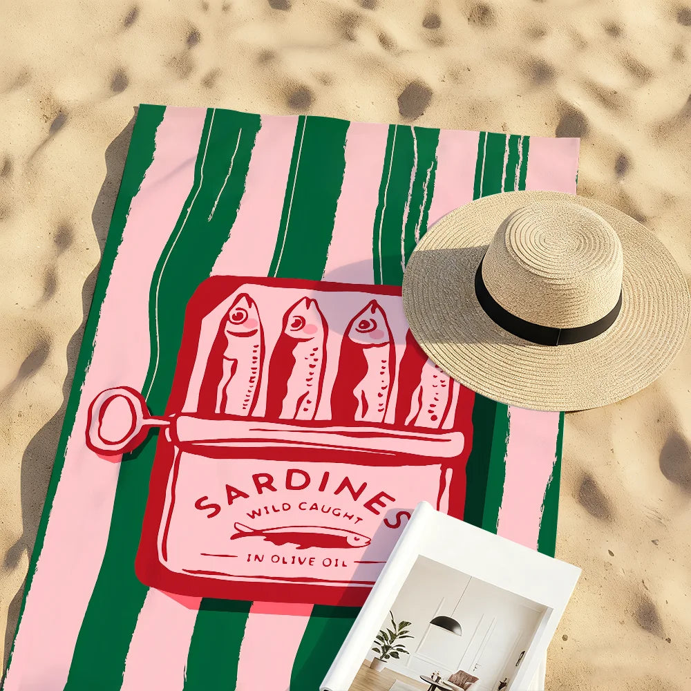 Asciugamano Quick Dry Colorato per Yoga Nuoto Fitness da Spiaggia Morbido e Vivace Design Mare per Sportivi