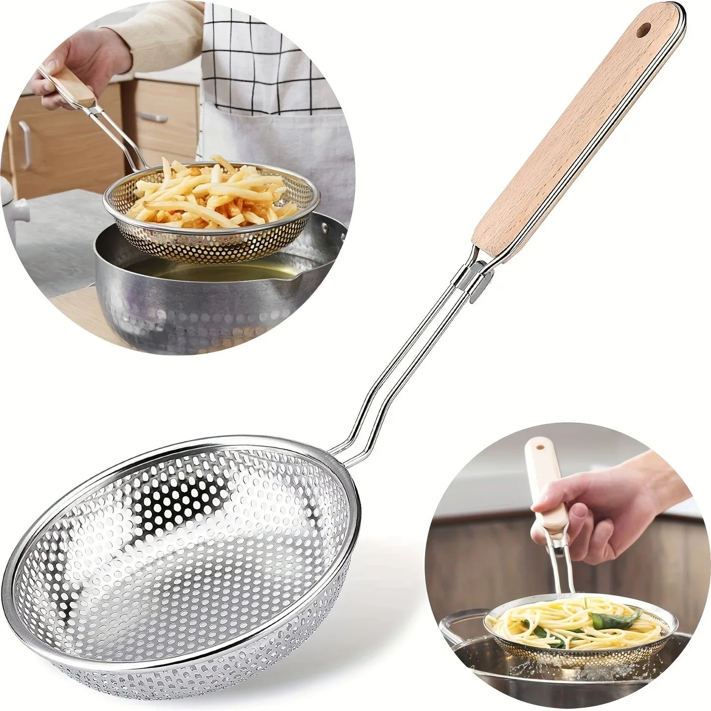 Cucchiaio Per Schiumarola A Maglia Fine In Acciaio Inox Per Colino Spaghetti E Tagliatelle