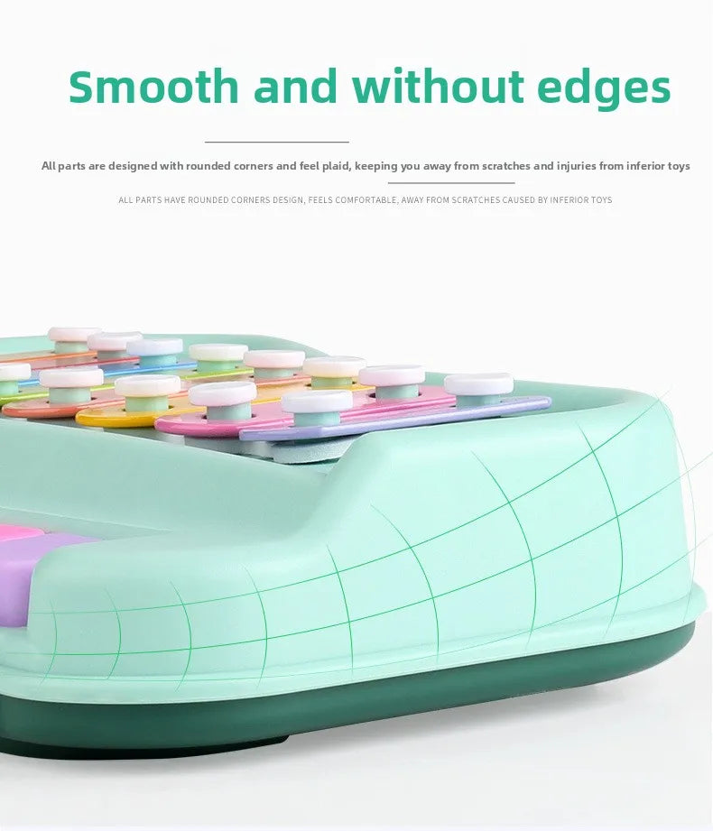 Xilofono Pianoforte 8 Note Giocattolo Musicale Educativo 2 In 1 Con Mazze Per Neonati Strumento Montessori Per Bambini