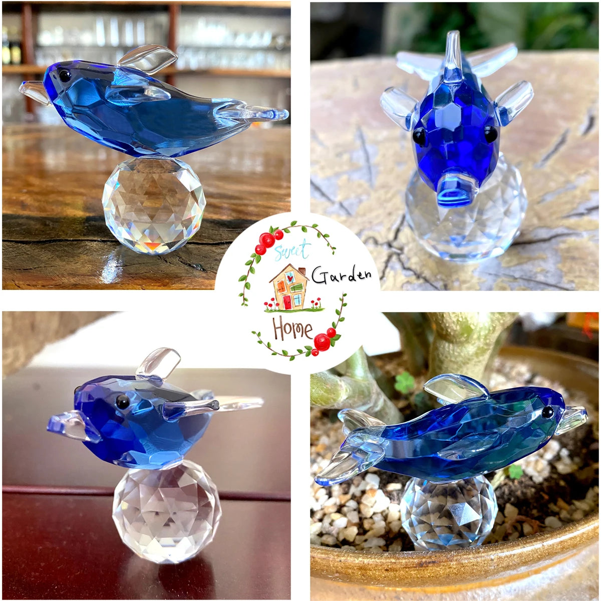 30 Cristallo Trasparente Figurine Animali Carini Scultura in Vetro Decorazioni Ornamento Tavolo Regalo Natale Bambini