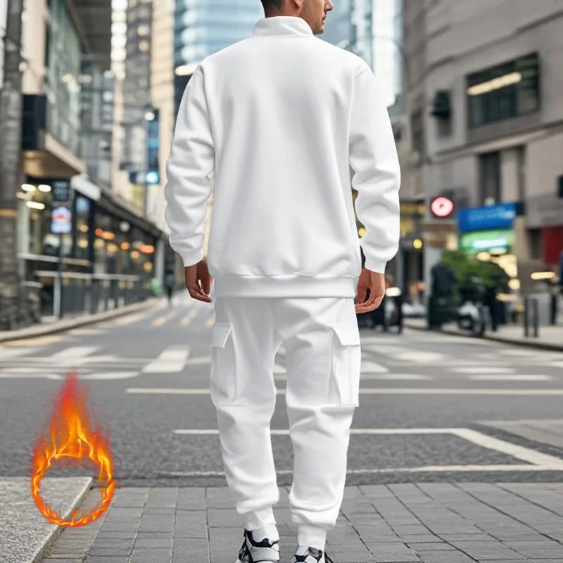 Pantaloni Sportivi Con Cerniera Calda In Velluto Da Uomo Casual Autunno Inverno 2024