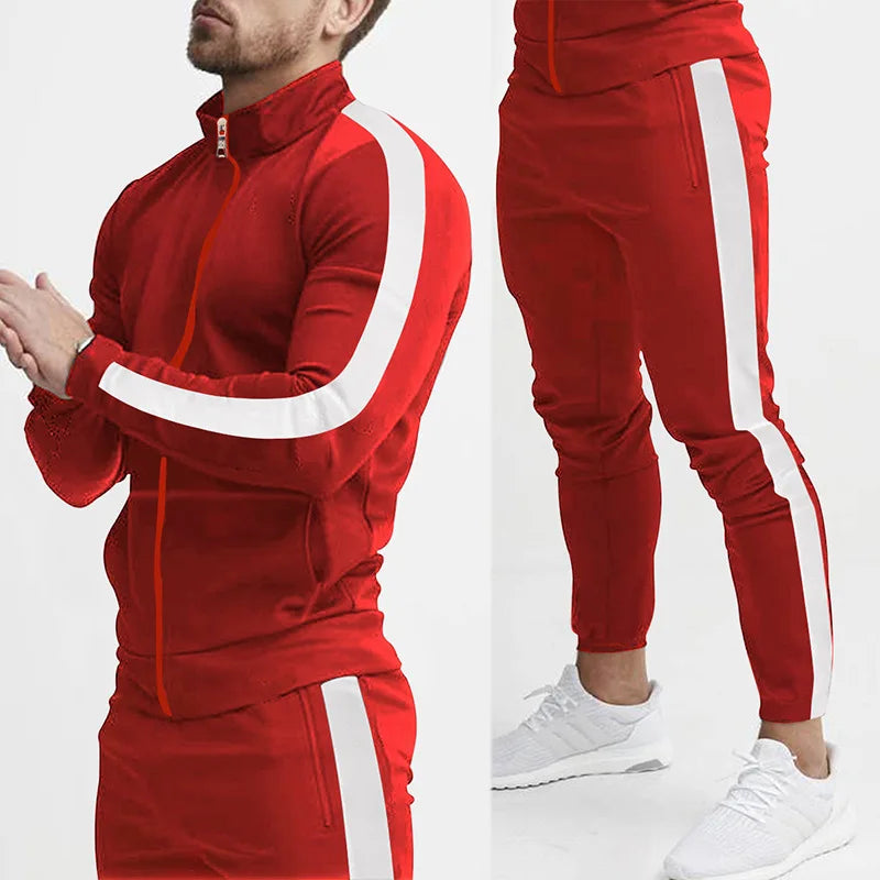 Tuta Sportiva Uomo Casual Autunno Inverno Colori Dell Abbigliamento Maschile Moderno