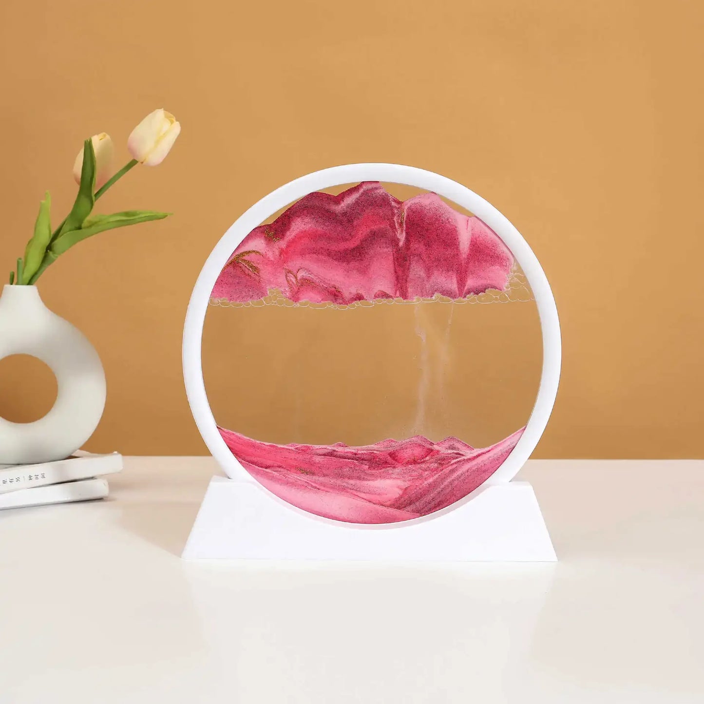Clessidra Liquida 3D Arte Sabbia In Movimento In Vetro Regalo Originale Decorazione Per Casa E Ufficio