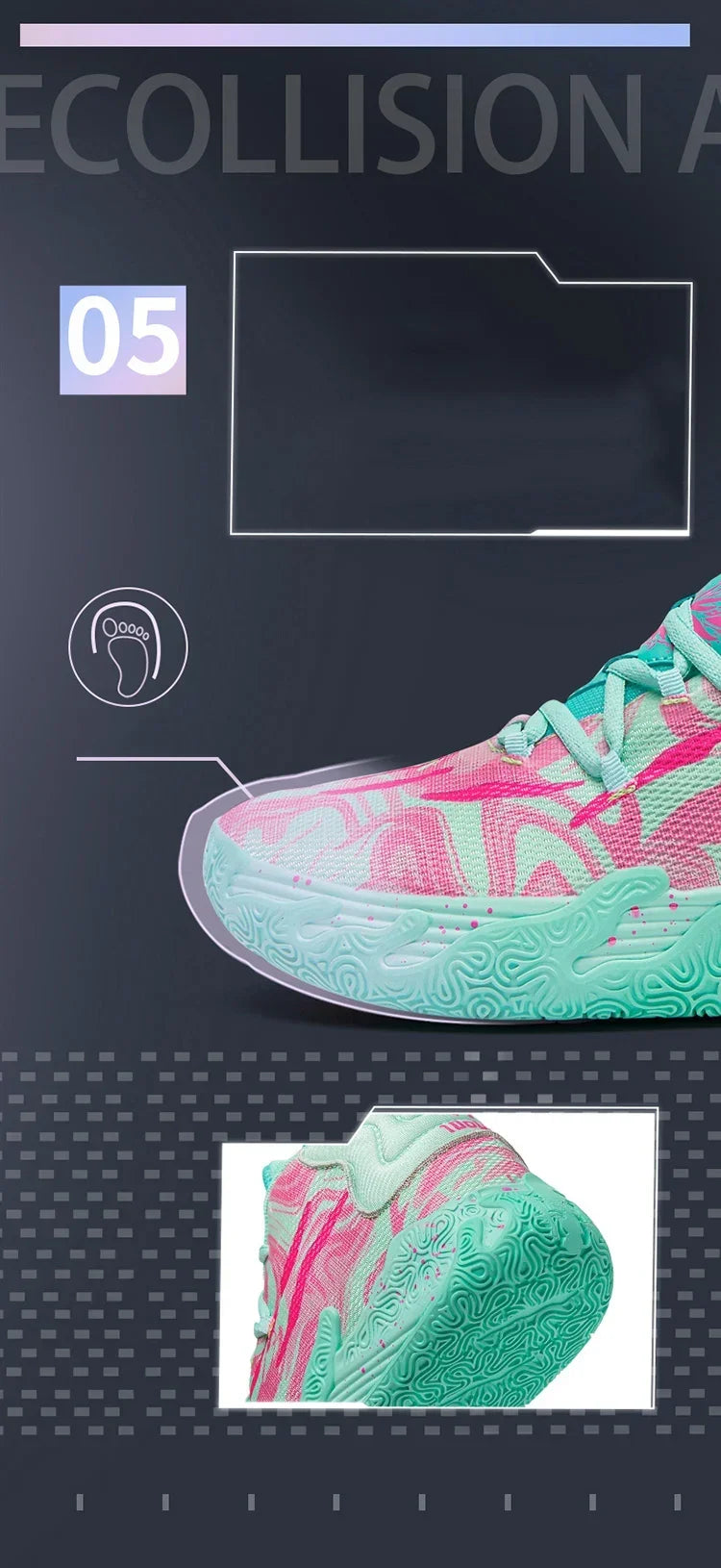 Scarpe Da Basket Da Uomo Allenamento Sul Campo Traspiranti In Mesh Antiscivolo Mid Cut Design Lussuoso