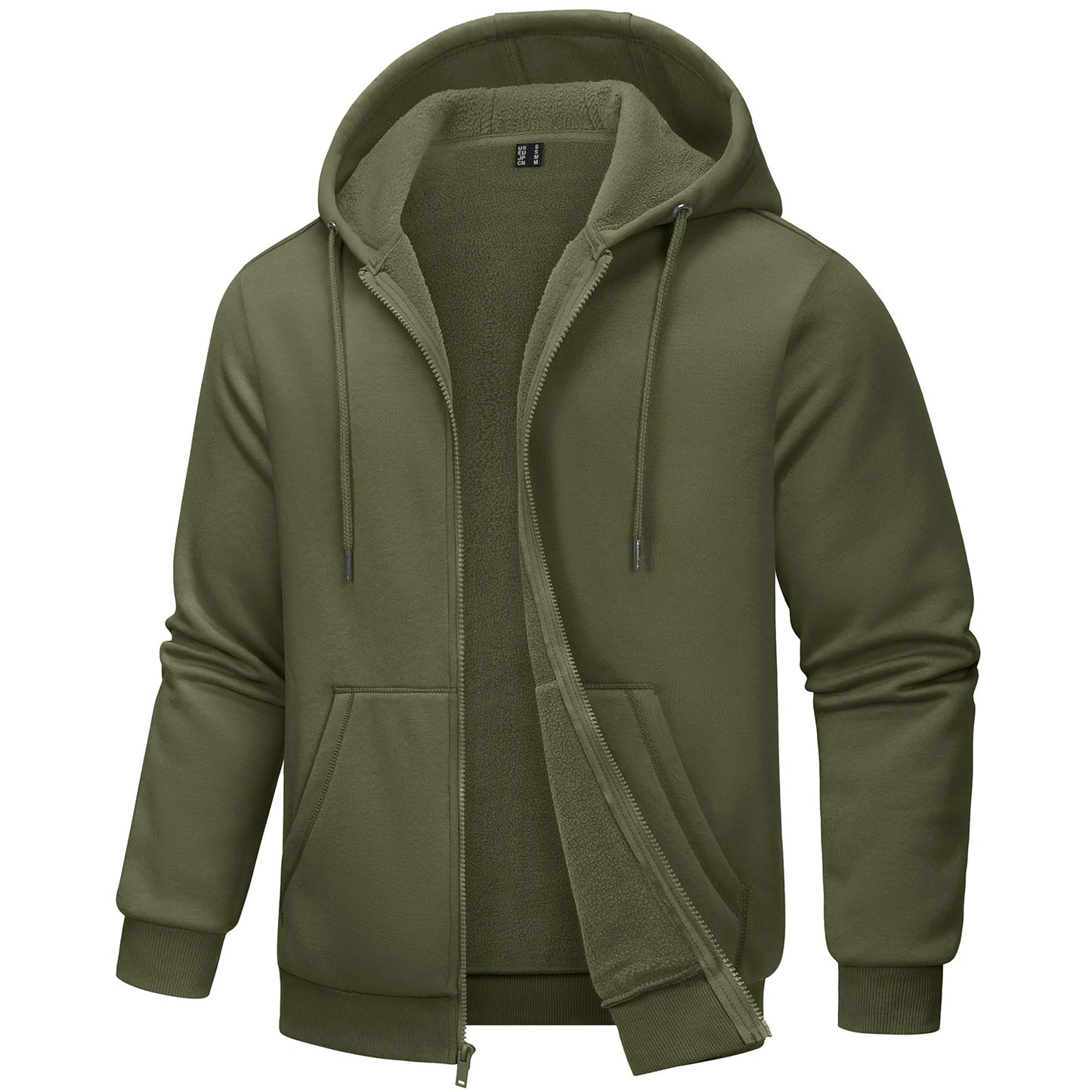 Tacvasen Felpa Con Cappuccio Uomo In Pile Con Tasche Grandi Con Zip Intera Casual Sportivo Per Running Escursionismo