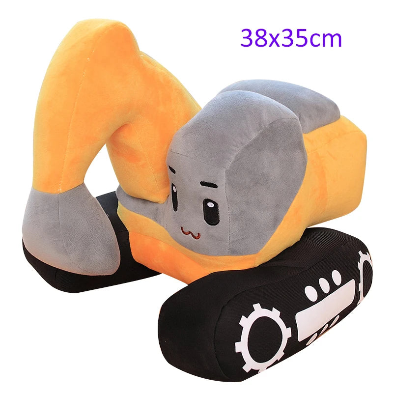Simulazione Trattore Escavatore Giocattoli Di Peluche Per Auto Kawaii Morbido Cuscino Veicoli Regalo Natale Bambini