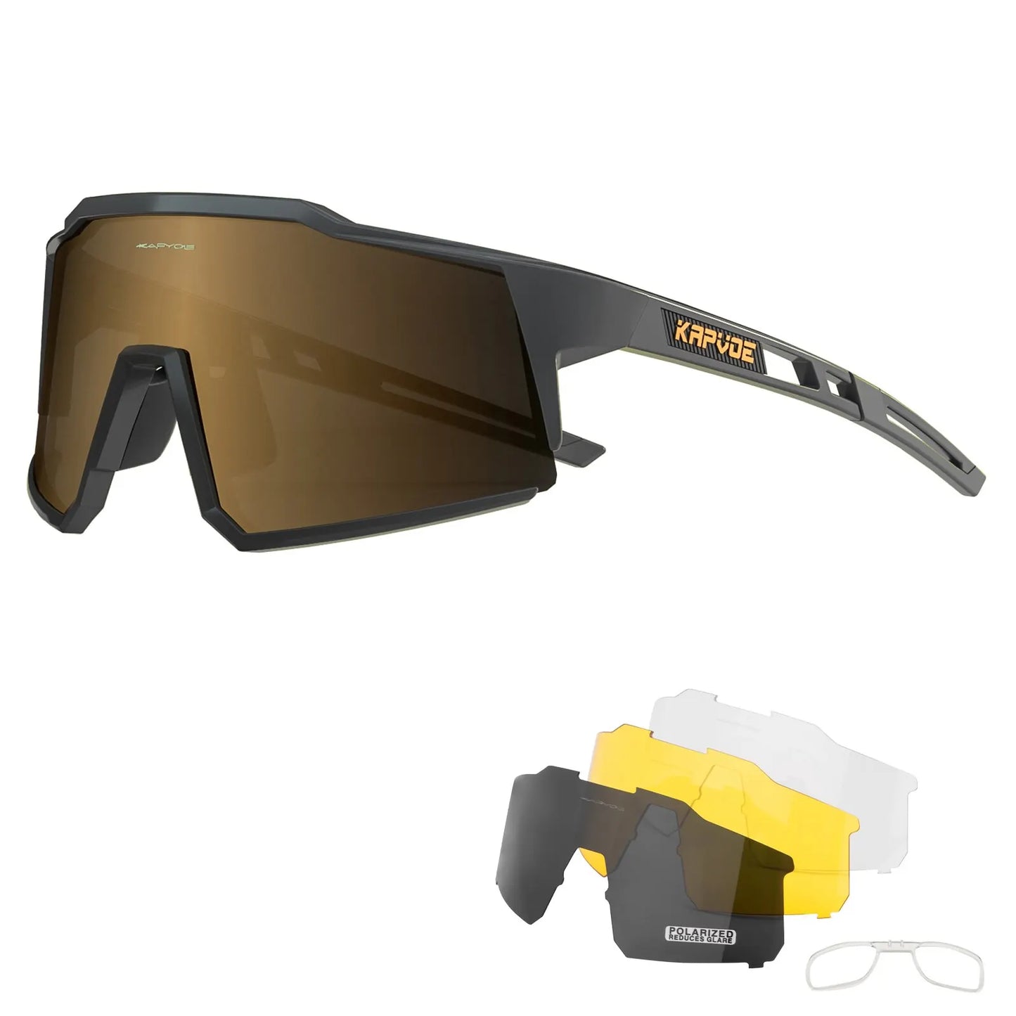 Kapvoe Occhiali Da Ciclismo Polarizzati UV400 Leggeri Per Bici Strada MTB Attrezzatura Sportiva