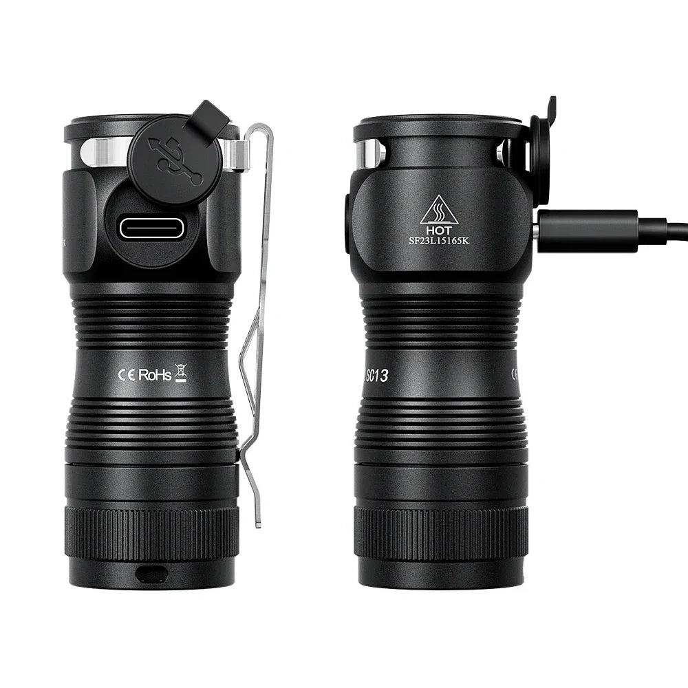 Sofirn Mini SC13 Torcia Elettrica Potente SST40 519A LED 1300lm 18350 Ricaricabile Alto CRI Con Magnetico